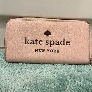 Kate Spade Continental Pink Glitter Wallet